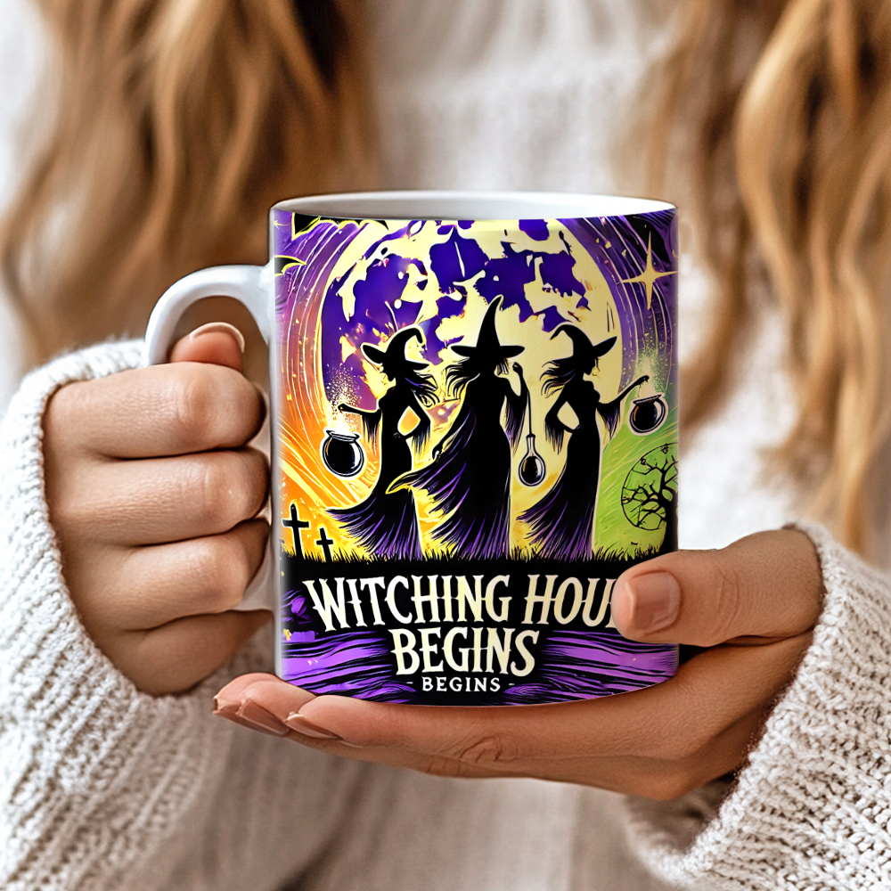 Halloween Mug Wrap – The Witching Hour Begins Coffee Cup
