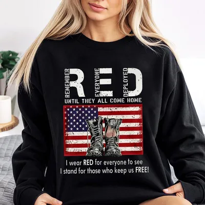 Remember Everyone Deployed Boots Flag Graphic,,Veterans Day Sweatshirt,Trending Sweatshirt,Graphic Print,Casual Streetwear