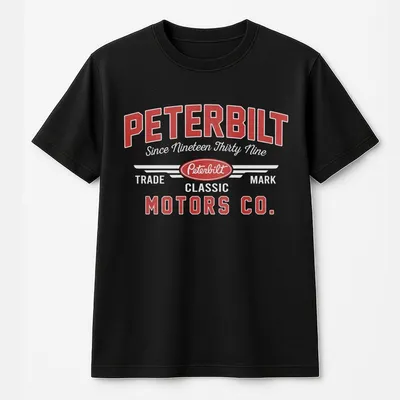 Peterbilt Motors Co. T-Shirt For Men, Vintage 1939 Trucker Graphic T-Shirt, Classic American Diesel Logo T-Shirt, Retro Big Rig Outfit Usa Gift