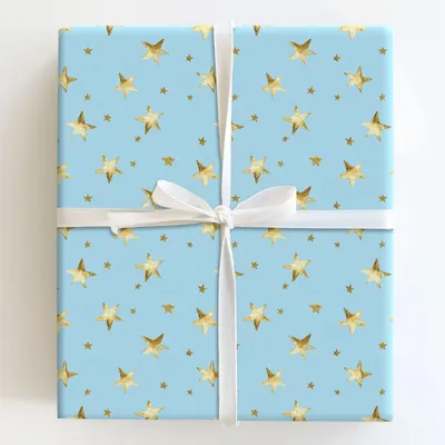 Golden Nightlight - Gift Wrap for Christmas, Holidays Wrapping Paper, Christmas Wrapping Paper