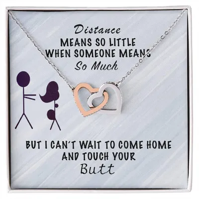 Distance Means So Little Interlocked Hearts Interlocking Hearts Necklace
