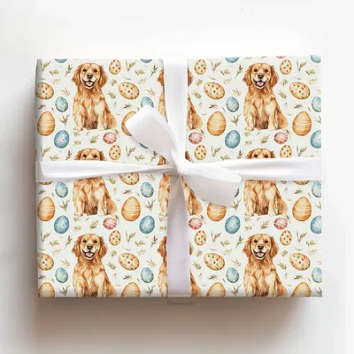 Basket of Golden Eggs - Gift Wrap for Christmas, Holidays Wrapping Paper, Christmas Wrapping Paper