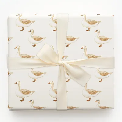 Goose Gowns and Lullabies - Gift Wrap for Christmas, Holidays Wrapping Paper, Christmas Wrapping Paper