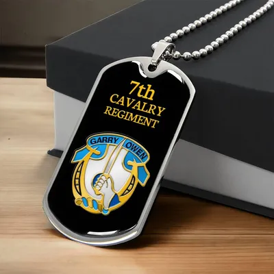 Awesome Dog Tag For 7Th Cavalry Regiment - Army Tag Necklace, Dog Tag