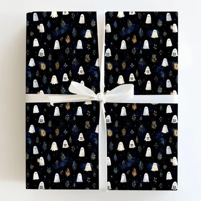 Haunted Gift - Gift Wrap for Christmas, Holidays Wrapping Paper, Christmas Wrapping Paper