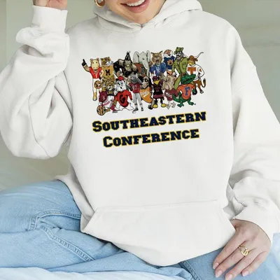 Southeastern Conference Mascot Hoodie, Vintage College Sports Style, Unisex For Sec Fans, Bold Graphic Design, Game Day Essential