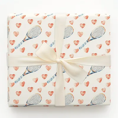Racket Love - Gift Wrap for Christmas, Holidays Wrapping Paper, Christmas Wrapping Paper