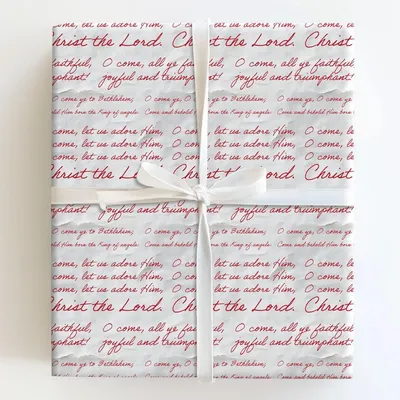 All Ye Faithful - Gift Wrap for Christmas, Holidays Wrapping Paper, Christmas Wrapping Paper