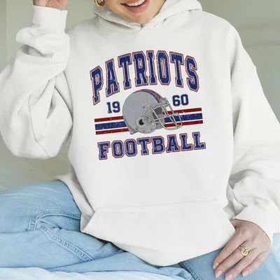 Vintage 90s Style New England Football Hoodie Retro Game Day Patriot State Unisex Fan Hoodie Classic Sports