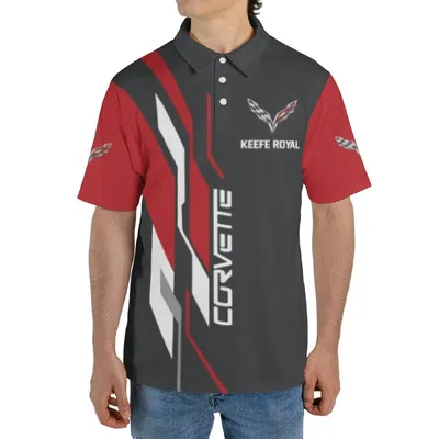 Corvette Racing Polo, Men'S Motorsport Fan Polo Shirt, Auto Enthusiast Gift