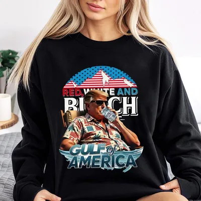 Busch Light Trump Gulf Of America Sweatshirt, Maga Sweatshirt, 4th Of July Independence Day, Funny Trump Sweatshirt Casual Top Gifts