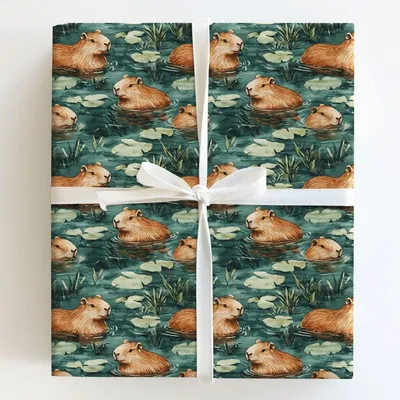 Lazy River - Gift Wrap for Christmas, Holidays Wrapping Paper, Christmas Wrapping Paper
