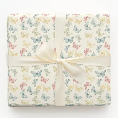 Dainty Butterfly - Gift Wrap for Christmas, Holidays Wrapping Paper, Christmas Wrapping Paper