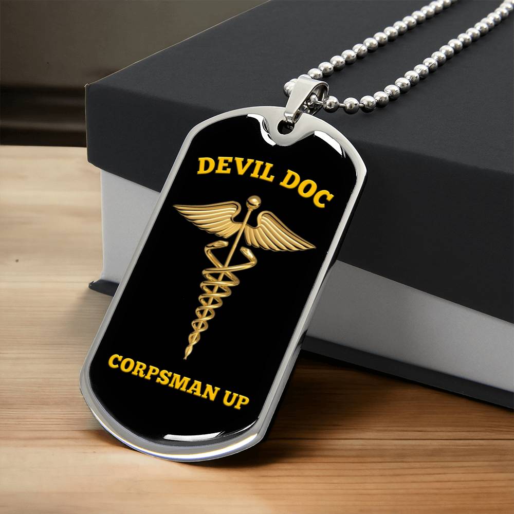 Awesome Dog Tag For Corpsman - Army Tag Necklace, Dog Tag