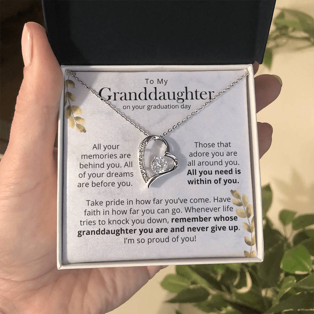 Granddaughter, All You Need Is Within You - Forever Love Necklace