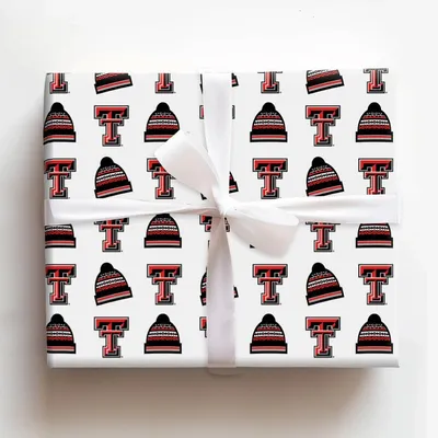 Texas Tech Beanie - Gift Wrap for Christmas, Holidays Wrapping Paper, Christmas Wrapping Paper
