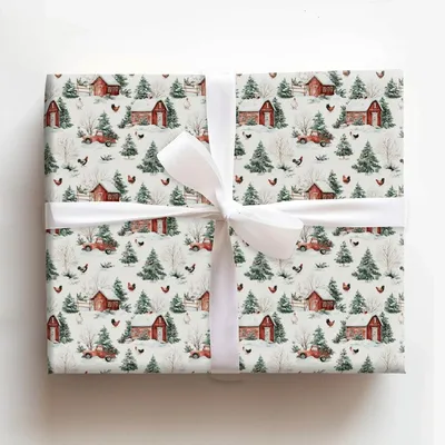 Hen Came First Holiday - Gift Wrap for Christmas, Holidays Wrapping Paper, Christmas Wrapping Paper