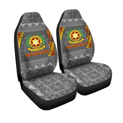 Tonga Vava'u High School Car Seat Coversmplified Version Grey