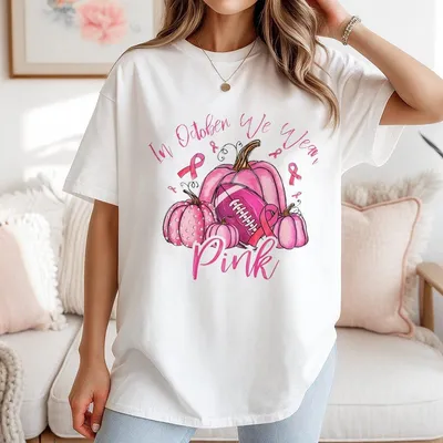 Breast Cancer T-shirt – Awareness Pink Ribbon Halloween Ghost Graphic Tee