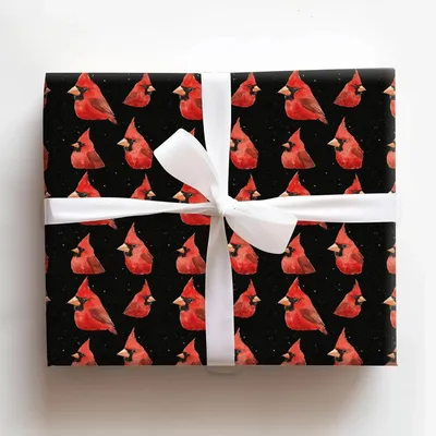 Let's Go Cardinals - Gift Wrap for Christmas, Holidays Wrapping Paper, Christmas Wrapping Paper