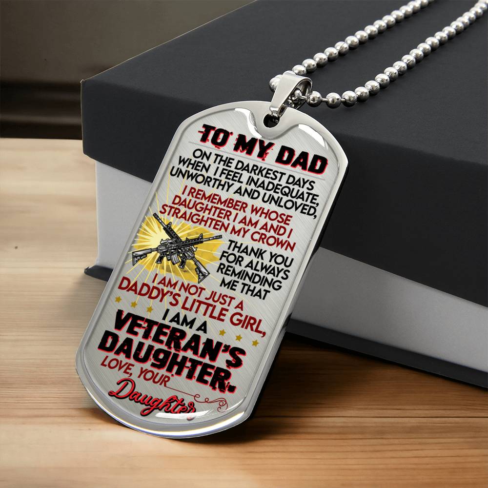 Gift For Veteran - Premium Dog Tag - Army Tag Necklace, Dog Tag