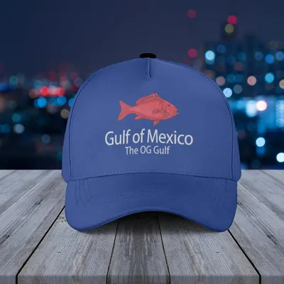 Baseball Cap Gulf Of Mexico Red Fish Print  The Og Gulf Ocean Deep Blue Fishing Hat Baseball Cap