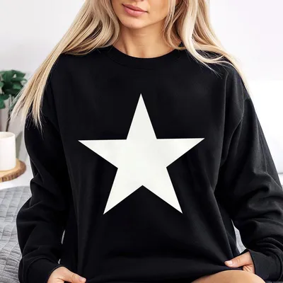 Aelfric Eden Star Print Color Contrast Sweatshirt Menswear Tops Sweatshirt