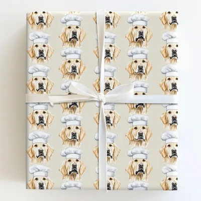 Cooking with the White Labs - Gift Wrap for Christmas, Holidays Wrapping Paper, Christmas Wrapping Paper