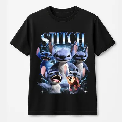 Stitch T-Shirt Lilo And Stitch T-Shirt Lilo Stitch Movie 2025 Birthday Gifts Squad Unisex T-Shirt