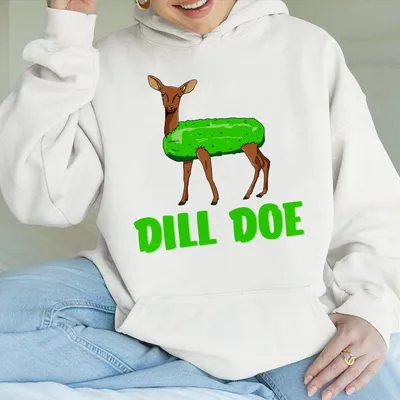 Dill Doe Funny Adult Humor Funny Nature Deer Hoodie Creative Perfect Gift For Family Menswear Top