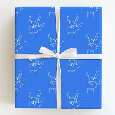 Love is Blue - Gift Wrap for Christmas, Holidays Wrapping Paper, Christmas Wrapping Paper