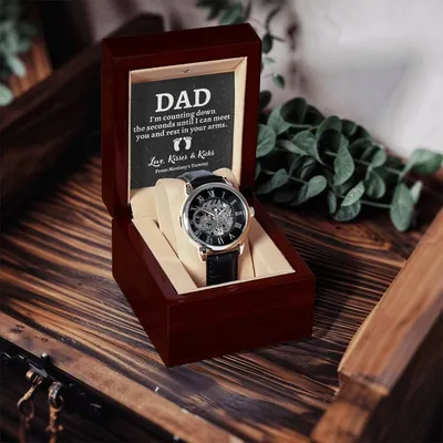 First Time Dad Gift New Dad Gift Father's Day Gift From Baby Bump Openwork Watch Gift Daddy To Be Fathers Day Gift Soon To Be Daddy 1