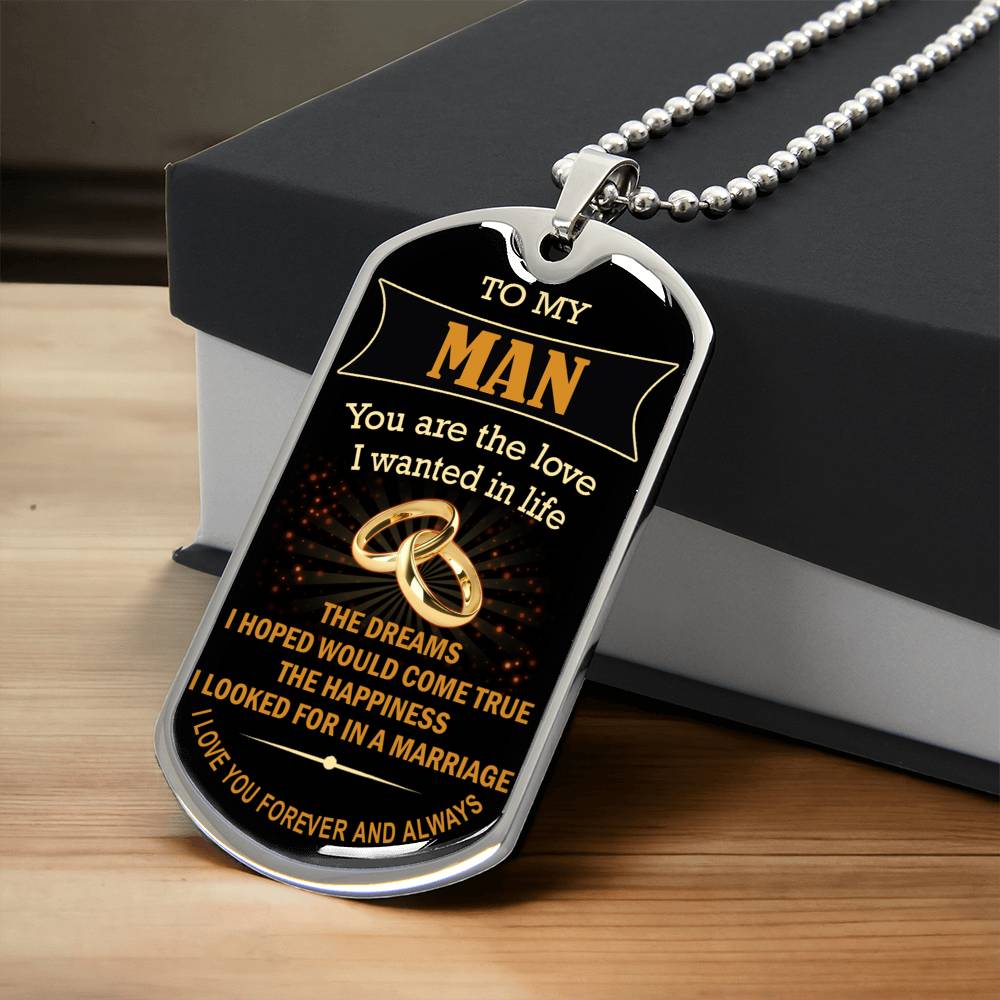 Gift For Your Man - The Happiness - Dog Tag - Army Tag Necklace, Dog Tag