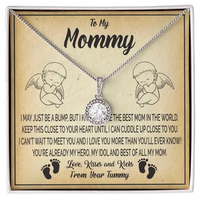 New Mommy Necklace, New Mom Mother's Day Gift, First Time Mom Gift, New Mom Gift Jewelry, Gift For New Mom Necklace, New Mommy Baby Shower Gift, Pregnancy Gift, Baby Bump Gift, From Tummy, To My Mommy, After Birth Gifts For Mom