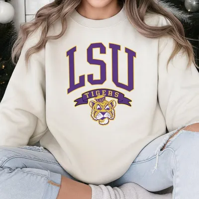 Vintage Lsu Tiger Sweatshirt Retro College Football Logo Sweatshirt College Sweatshirt Gitf For Fans