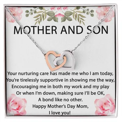 Your Nurturing Care Has Made A Bond Like No Other Interlocking Hearts Necklace