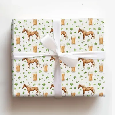 Brews with the Missouri Fox Trotter - Gift Wrap for Christmas, Holidays Wrapping Paper, Christmas Wrapping Paper