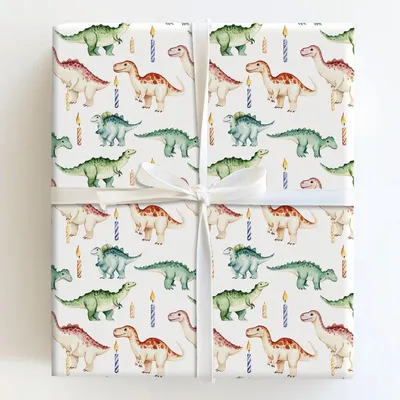 Prehistorical Party - Gift Wrap for Christmas, Holidays Wrapping Paper, Christmas Wrapping Paper
