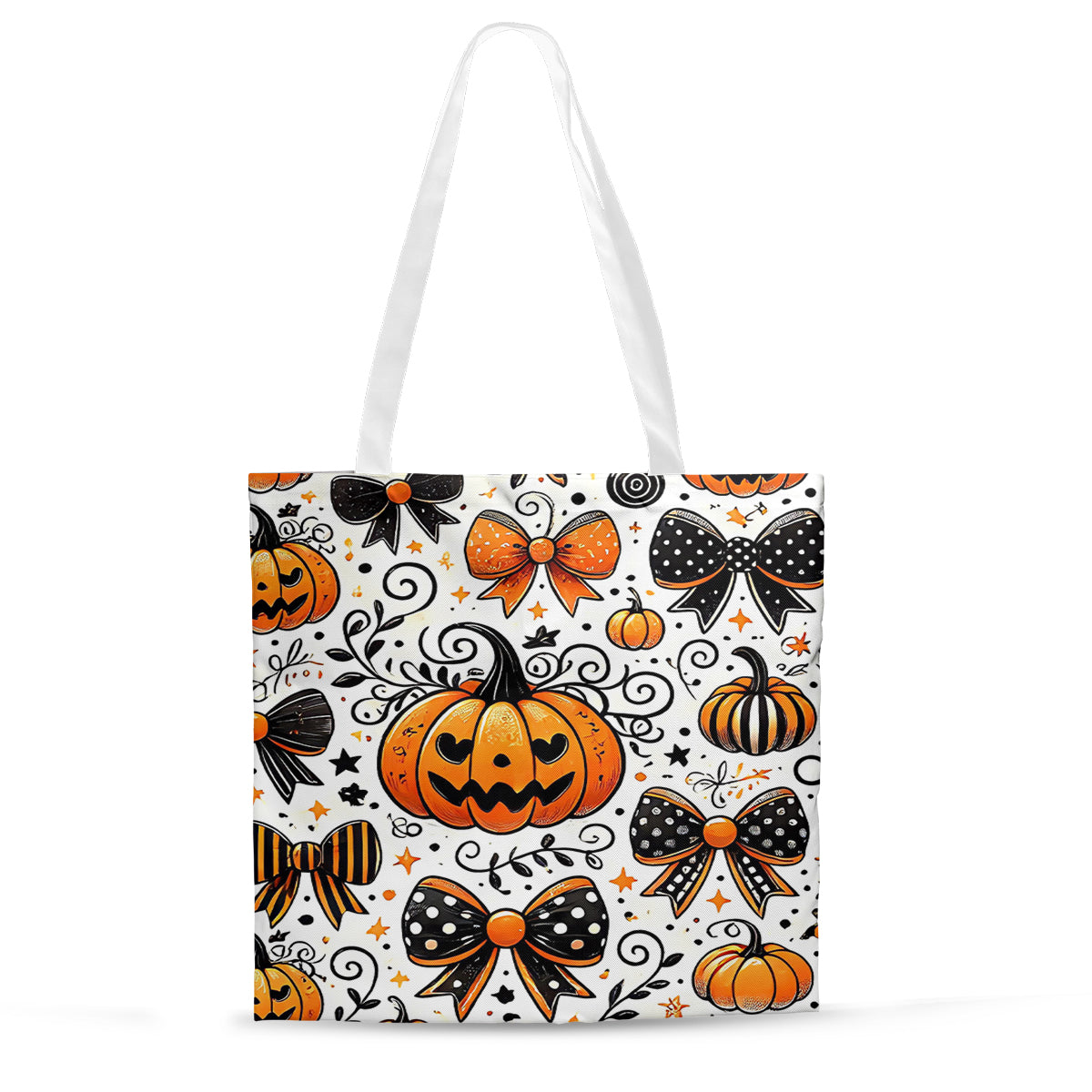 Halloween Pumpkin Tote Bags – Cute & Spooky Reusable Bag for Fall Season