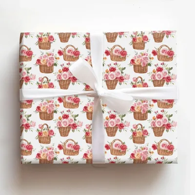Aisle Flowers - Gift Wrap for Christmas, Holidays Wrapping Paper, Christmas Wrapping Paper