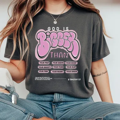 God Is Bigger Than T-Shirt Christian T-Shirt Vintage I Love Jesus T-Shirt Jesus Design 2025 Gift For Men And For Women Gift