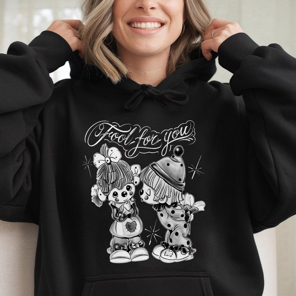 Fool For You Hoodie Graphic Hoodie Chicanos Clothing Gangsster Tattoo Hoodie Hoodie Hoodie Tops Cotton Fabric Women Men