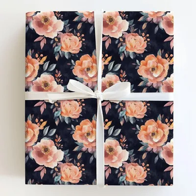 Orange Edge - Gift Wrap for Christmas, Holidays Wrapping Paper, Christmas Wrapping Paper