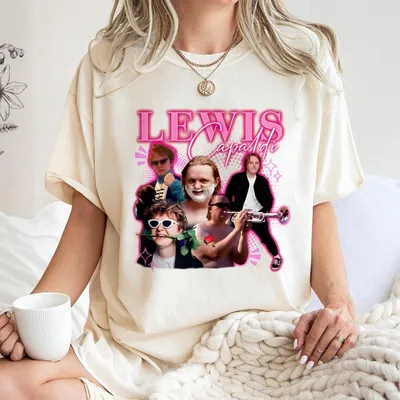 Lewis Capaldi Y2k Bootleg T-Shirt Funny Y2k Retro T-Shirt Pop Star Fan Merch Vintage Style Graphic T-Shirt Music Humor Gift