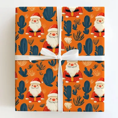 Sizzling Santa - Gift Wrap for Christmas, Holidays Wrapping Paper, Christmas Wrapping Paper