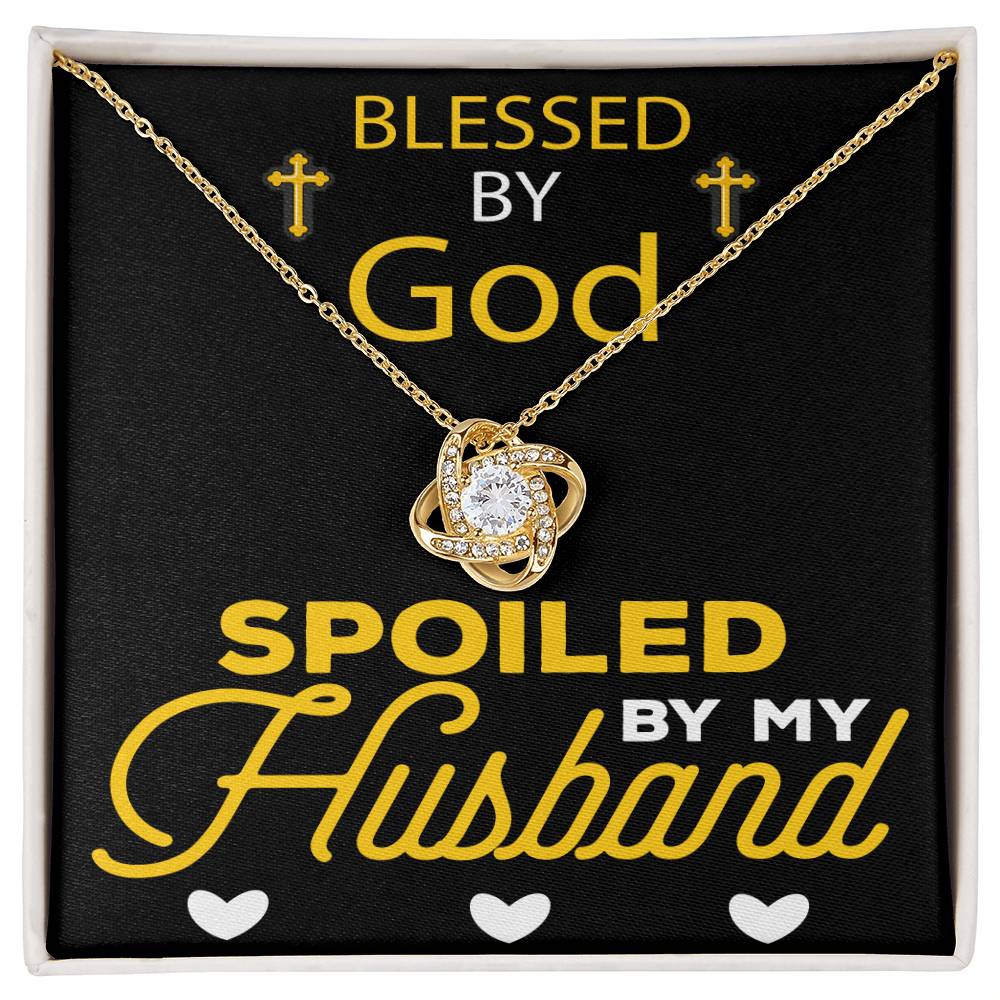 Spoiled by My Husband Love Knot Necklace