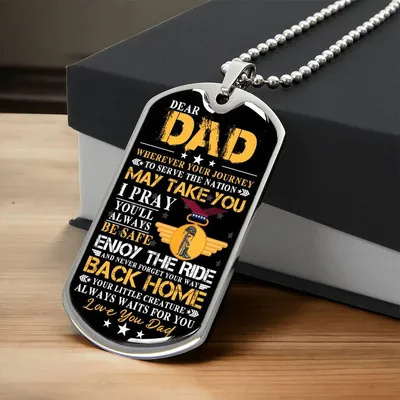 Pray For Army Dad - Army Tag Necklace, Dog Tag