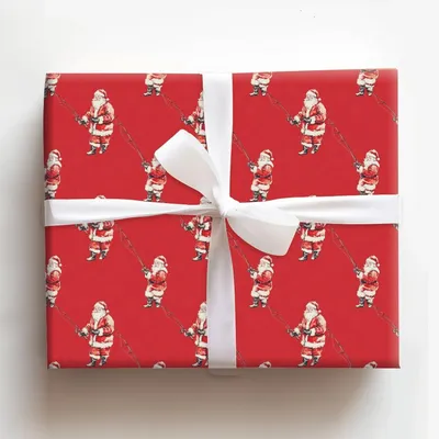 Crank It Santa - Gift Wrap for Christmas, Holidays Wrapping Paper, Christmas Wrapping Paper