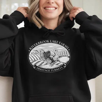 Bobs Burgers Hoodie Heritage Turkeys, Riverbrook Lake Farms Design, Funny Unisex Hoodie, Thanksgiving Fan Gift