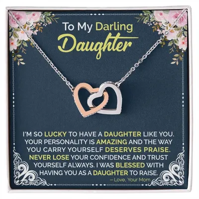 Mom To Daughter - Interlocking Hearts Necklace